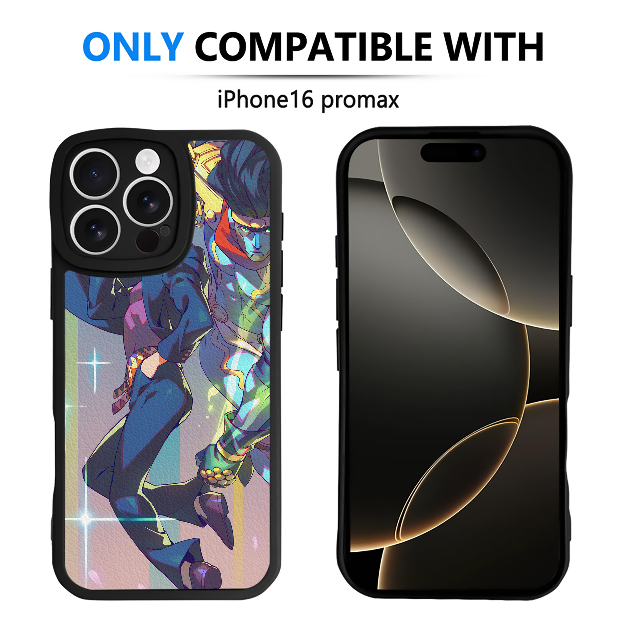 （画像用） ジョジョの奇妙な冒険 JoJo's Bizarre Adventure 【iPhone 16シリーズ対応】シリコンスマホケース（レザー調） 材質：シリコン